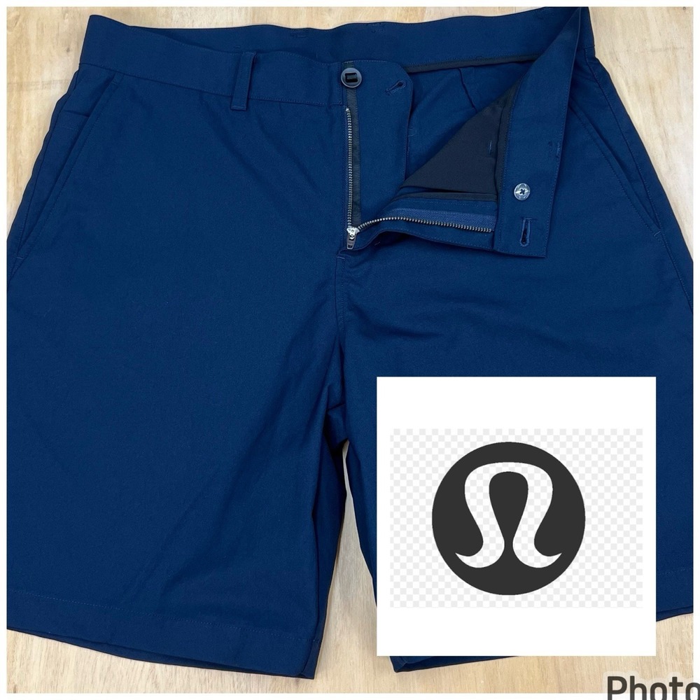 Lululemon Relaxed Fit Smooth Twill Shorts Mens 36x9 Linerless Dark Navy Stretch